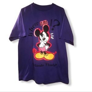 Vintage Disney “Where am I?” Mickey Mouse T-shirt